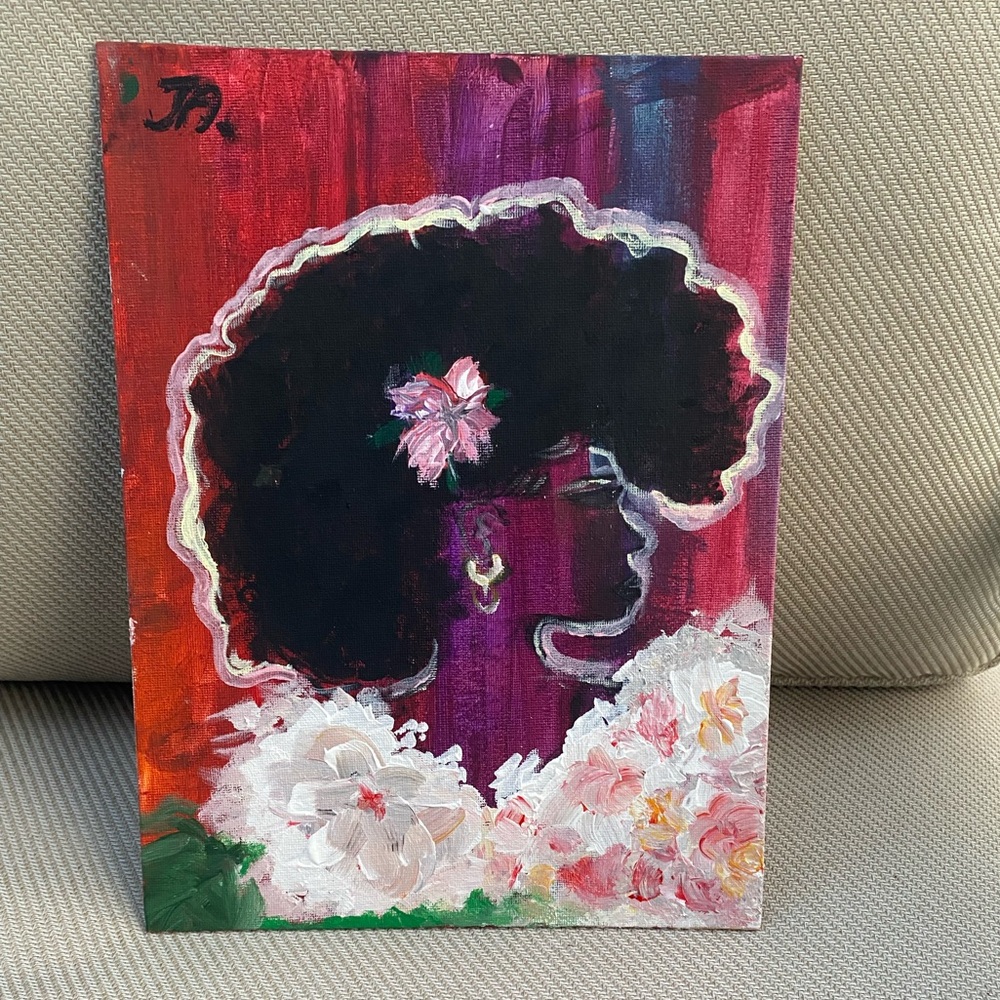 Handmade artwork of A Colorful Woman